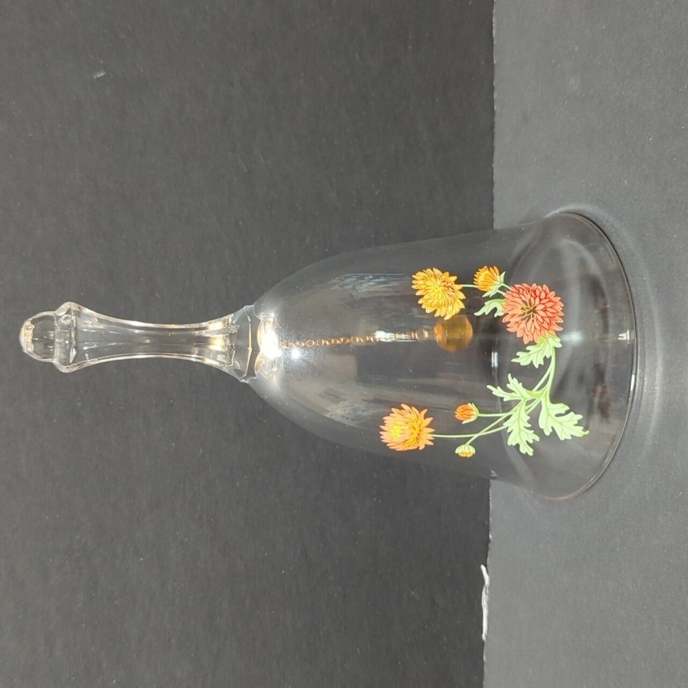Vintage Avon Lead Crystal Floral Glass November Birthday Bell